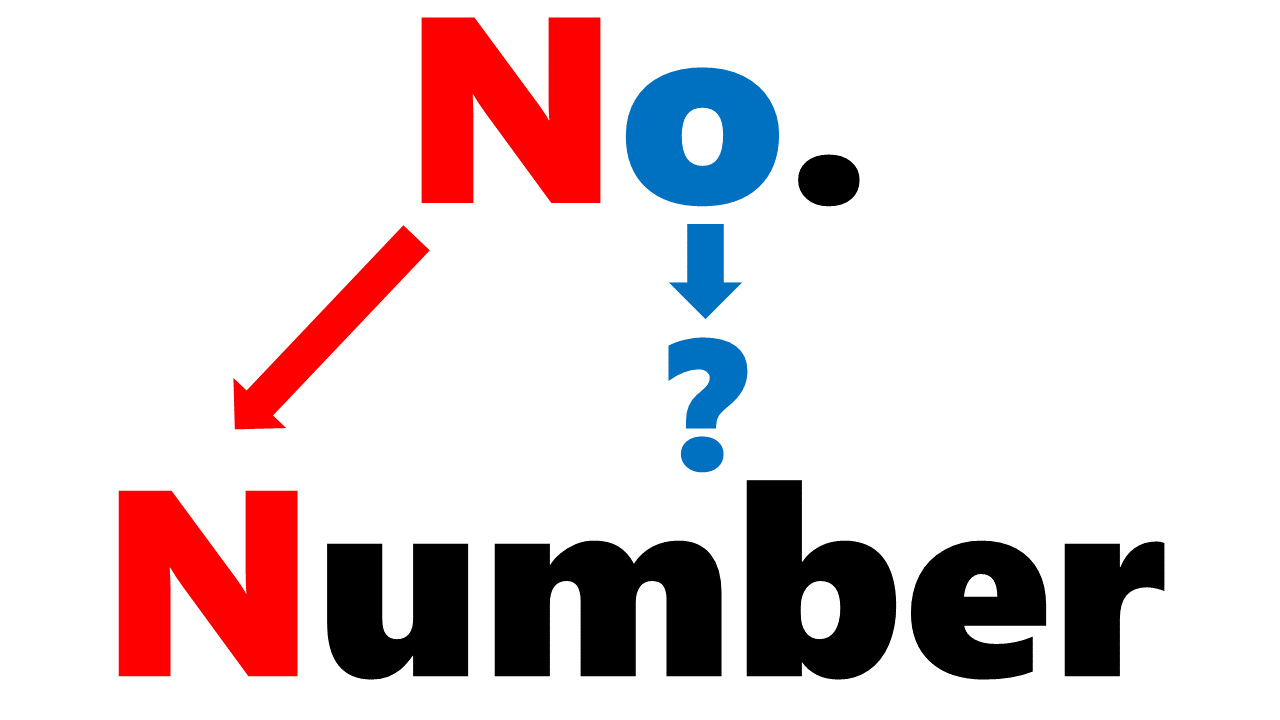 Number ナンバー の略はなぜ No なのか よりみち生活 Number ナンバー の略はなぜ No なのか よりみち生活